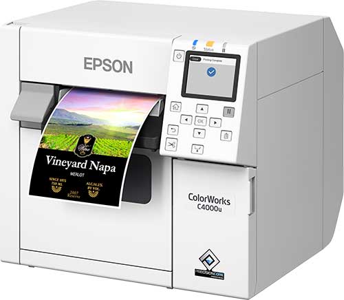 Epson C4000 color inkjet label printers